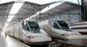 High speed trains at Malaga, Spain