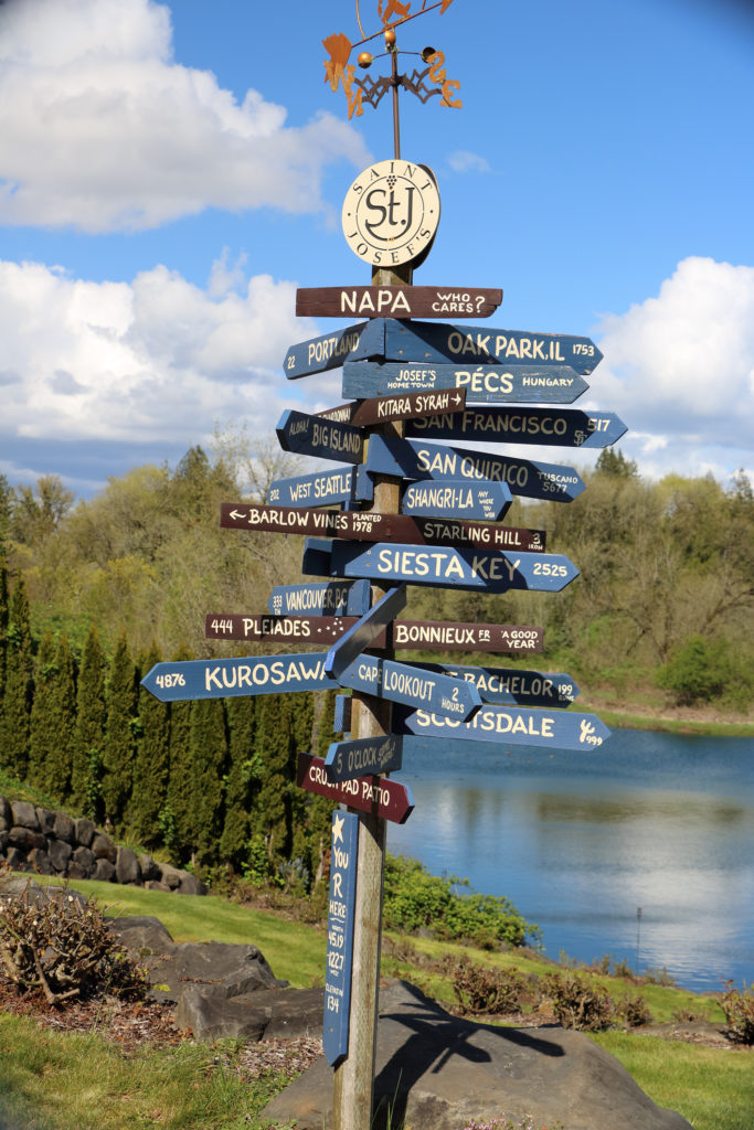 winery direction sign sign